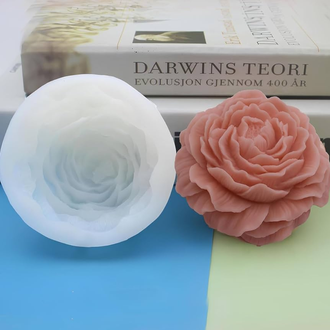 9cm Peony Candle Making Silicone Mould