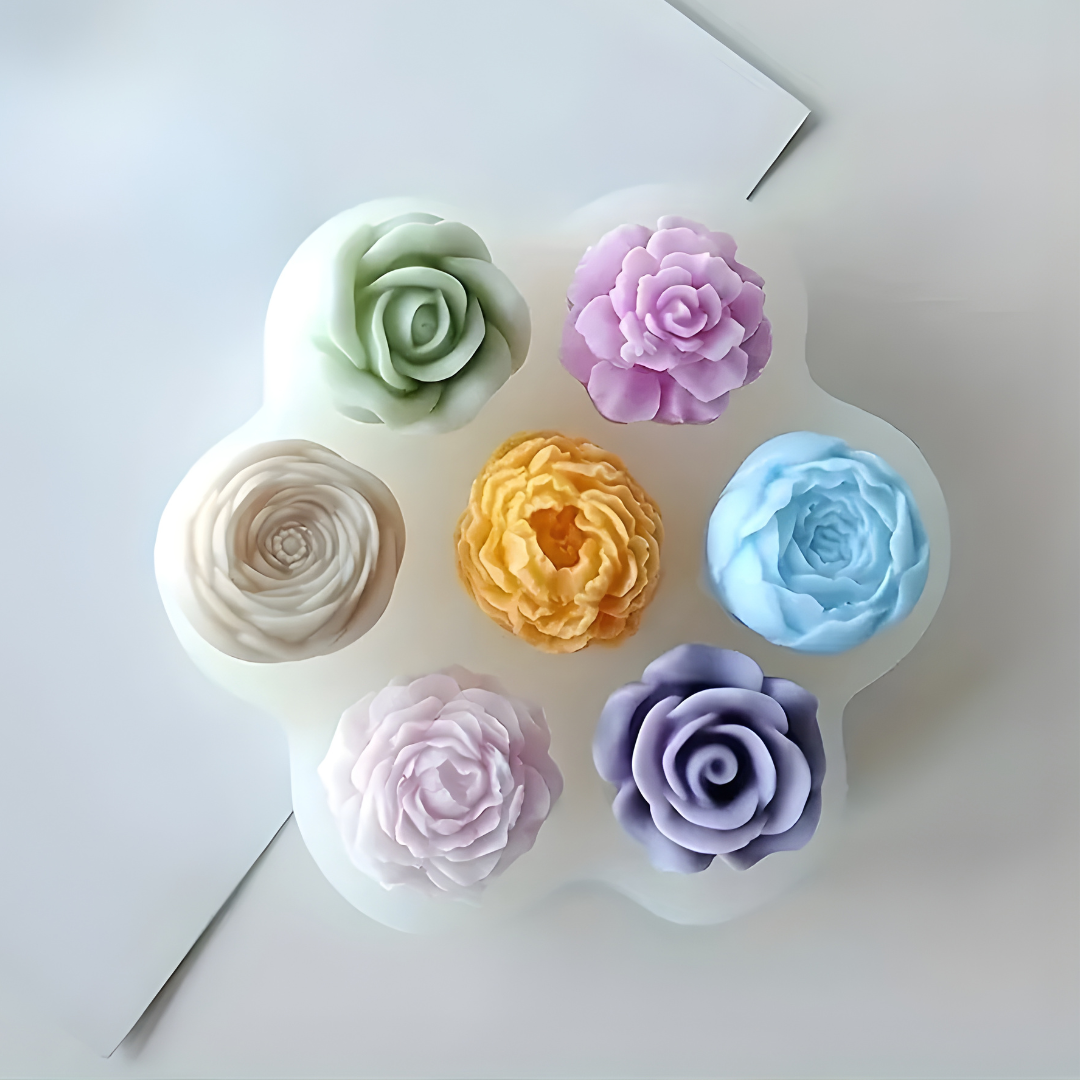 Multi Rose Candle Silicone Mould