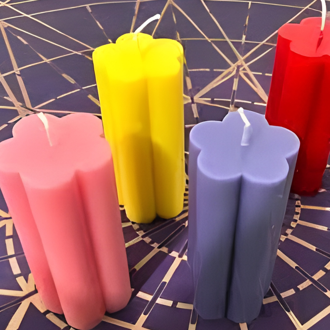 Flower Shape Pillar Candle Silicone Mould