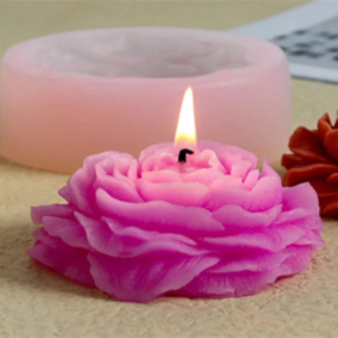 2.5 Peony Flower Candle Mould