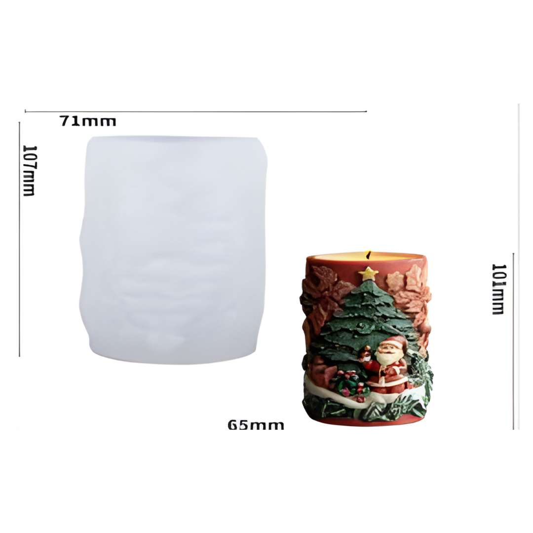 Santa Tree Christmas Silicone Candle Mould