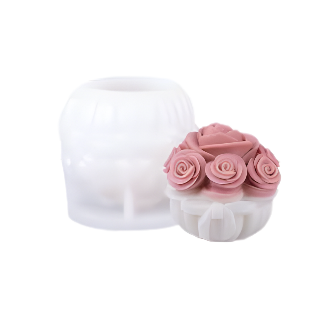 Rose Flower Succulent Bud Candle Silicone Mould