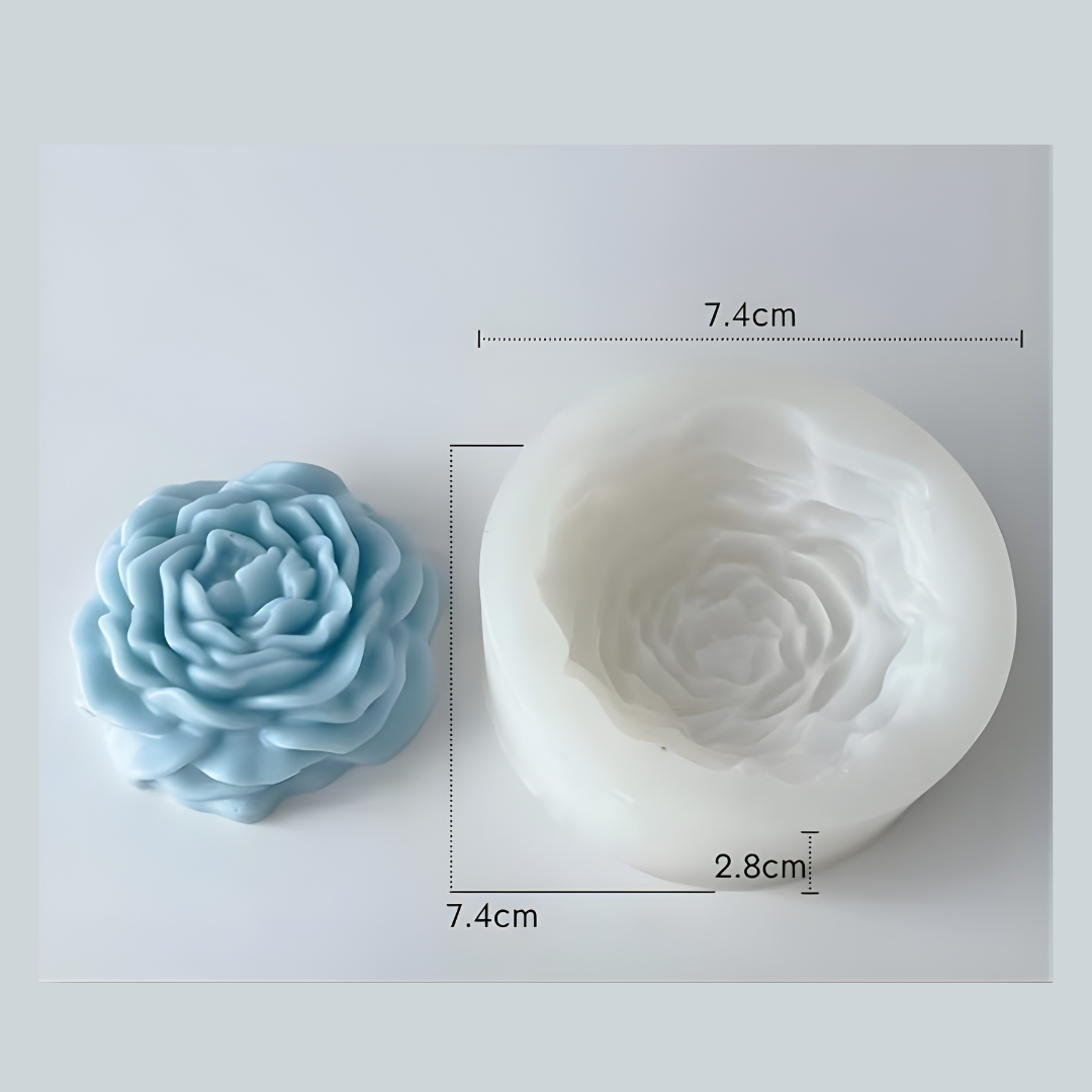 Peony Rose Flower Candle Silicone Mould