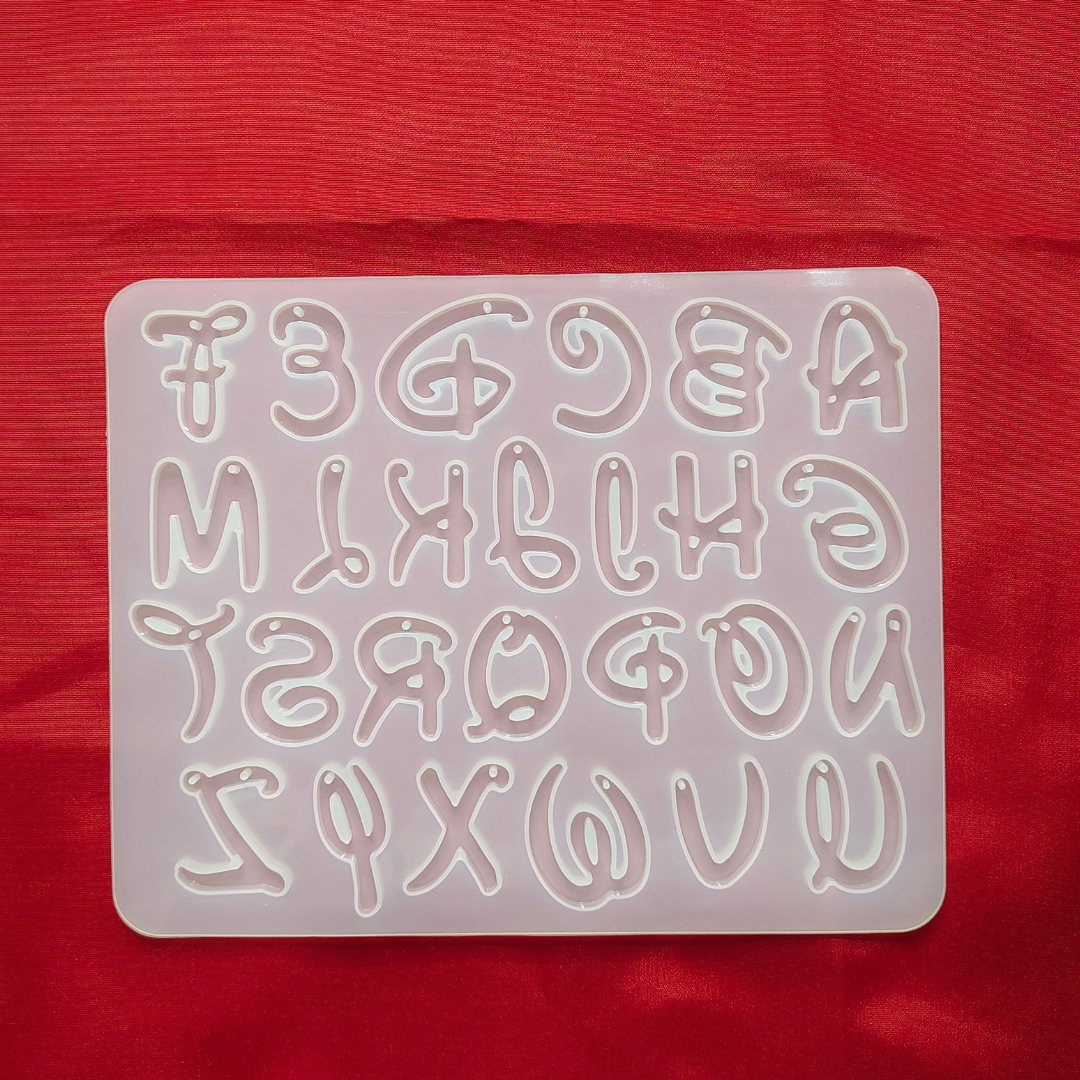 Cursive Alphabet Keychain Mould