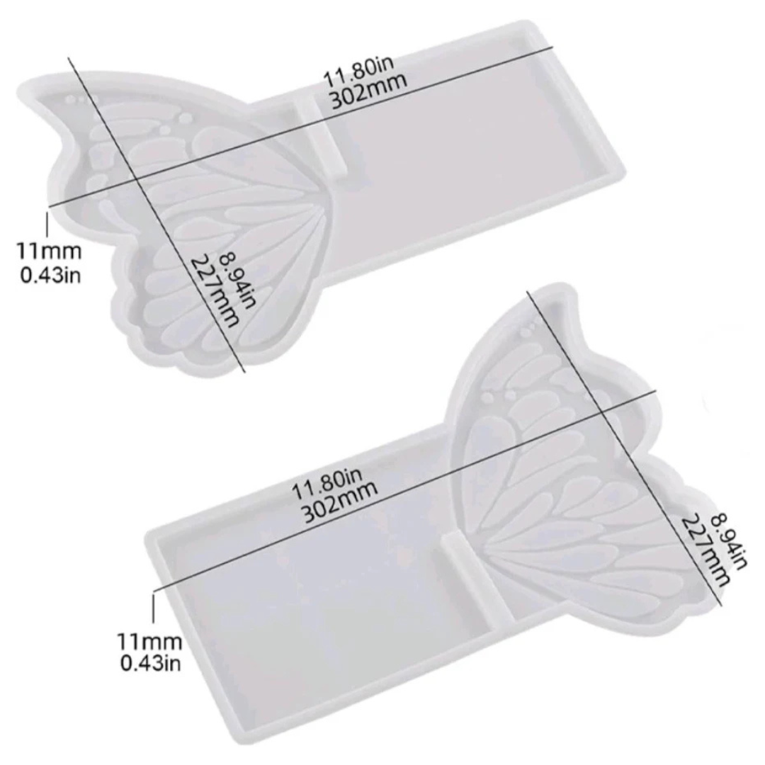 Set of 2 Butterfly Design Book Stand Rehal Mould