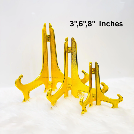Golden Color Plastic Stand 3"6"8 Inches