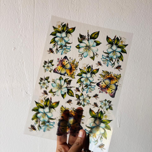 Green Flower InsertSheet Sticker Sheet