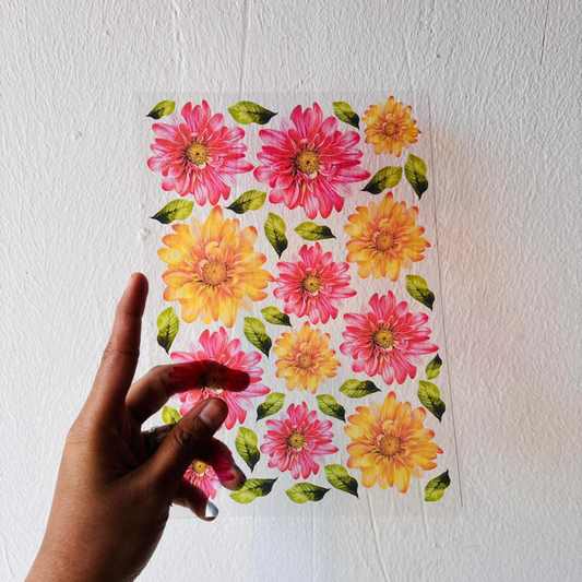 Red Yellow Flower InsertSheet Sticker