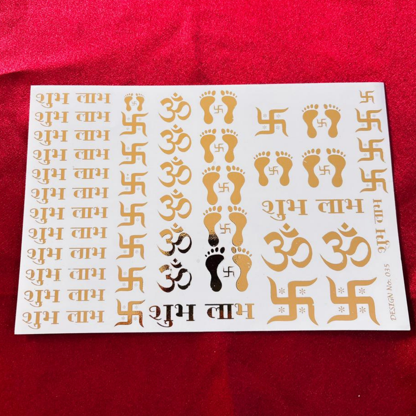 Shubh Labh Embossed Sticker Sheet