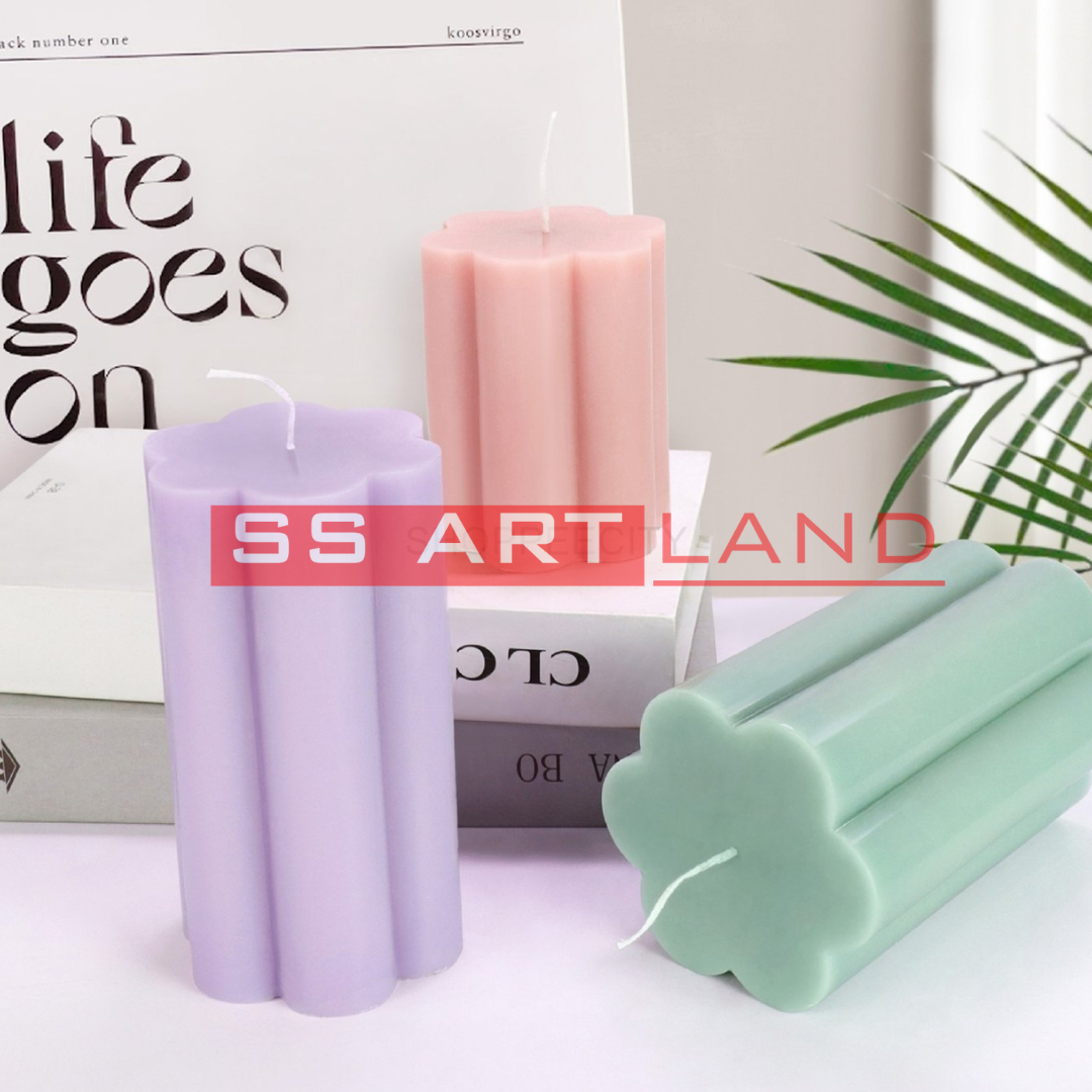 Flower Shape Pillar Candle Silicone Mould