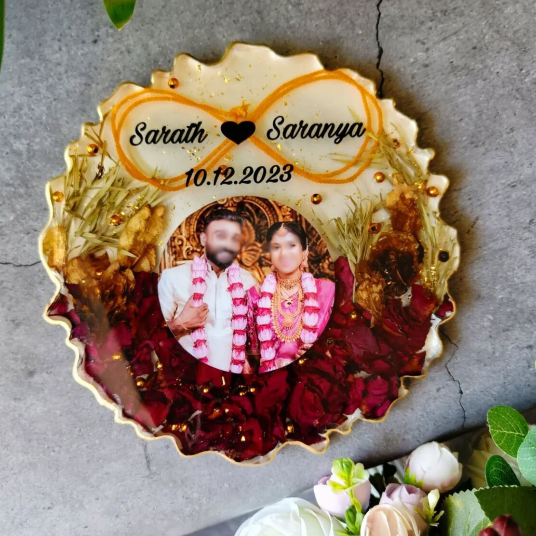 5 Inch PhotoFrame Round Agate Silicone Mould