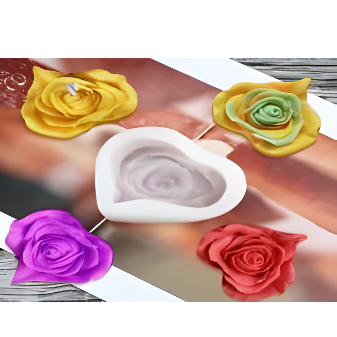 Rose Glow Heart Candle Silicone Mould