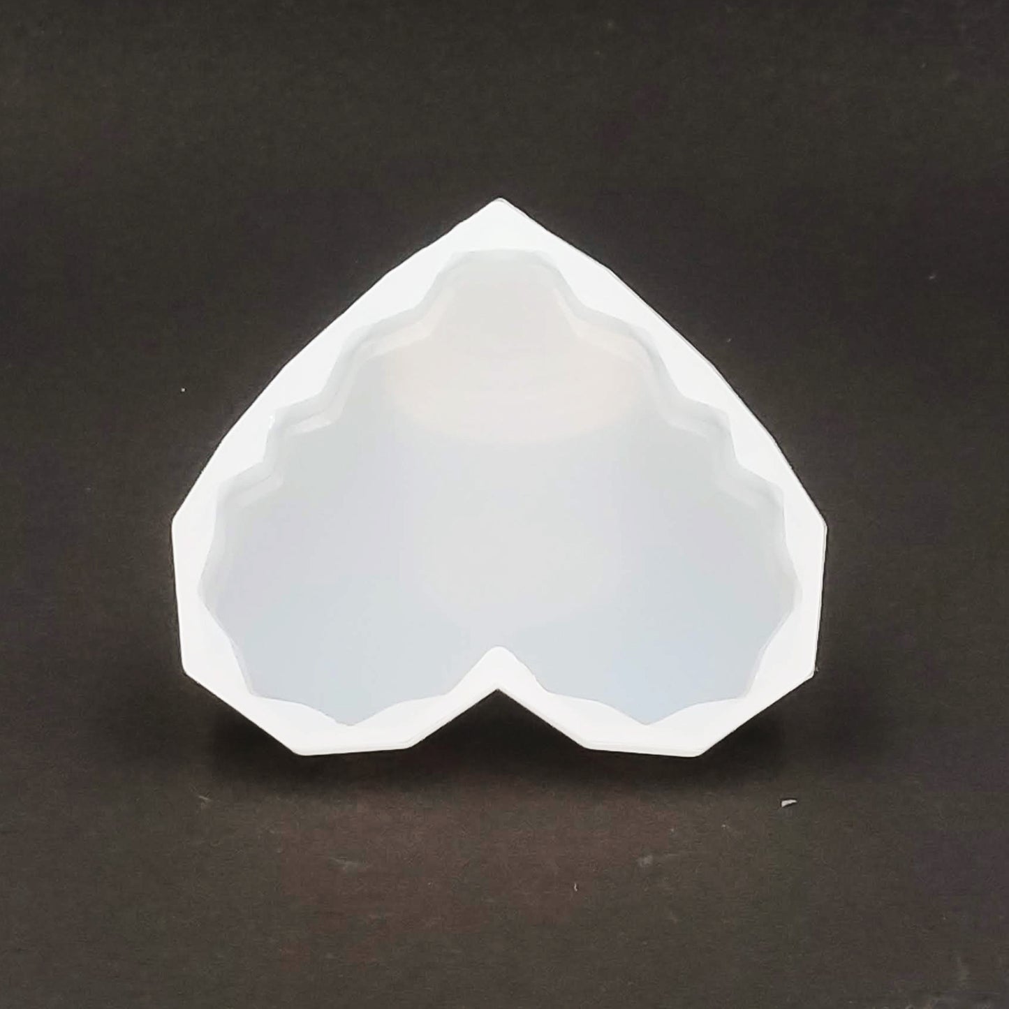 3 Inch Daimond Cut Heart Shape Silicone Mould