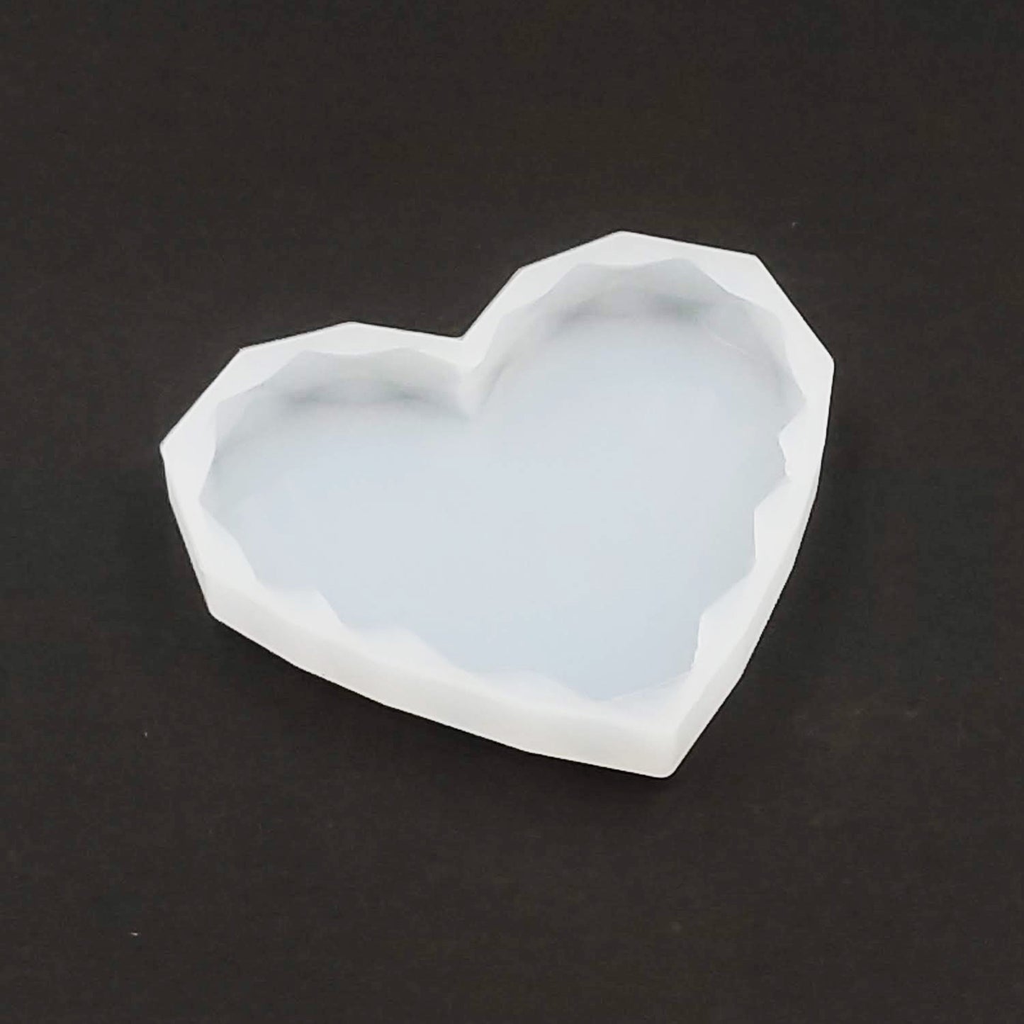 3 Inch Daimond Cut Heart Shape Silicone Mould