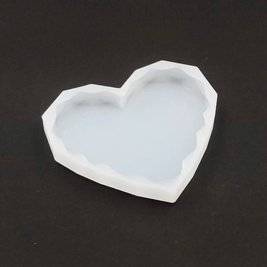 3 Inch Daimond Cut Heart Shape Silicone Mould