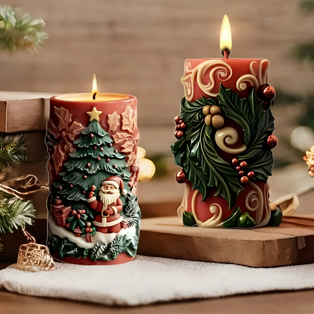 Santa Tree Christmas Silicone Candle Mould