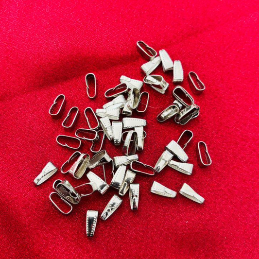 Silver Snap Bail Hook Pinch Clip Necklace Clasps Pack Of 100pcs