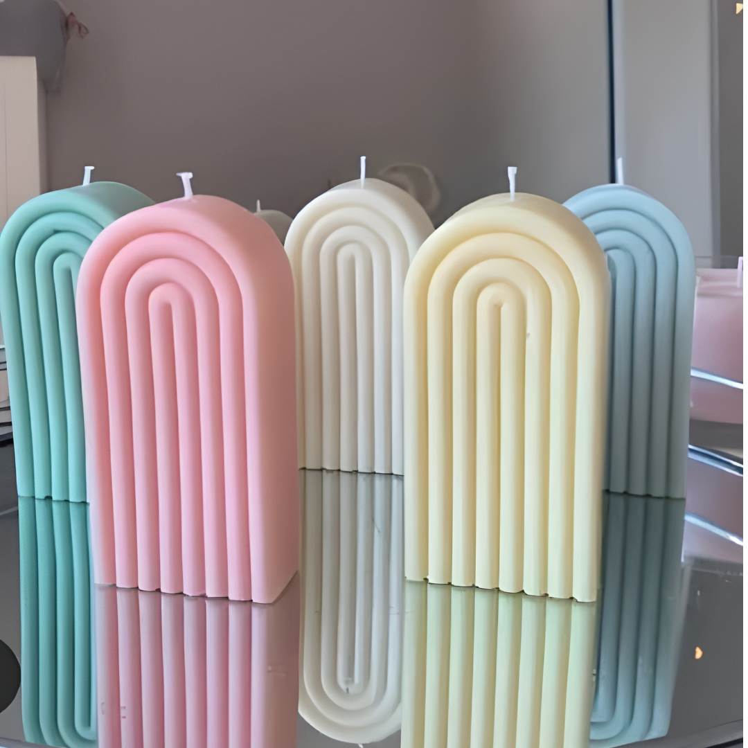 Striped Arch Candle Silicone Mould