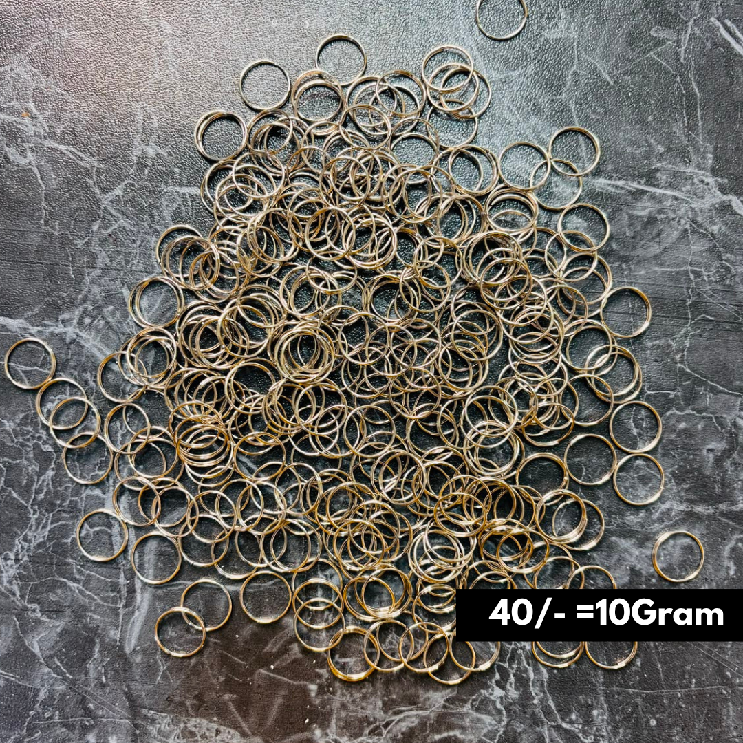 Round Golden & Silver Big Size Jumprings 10 Gram Pack