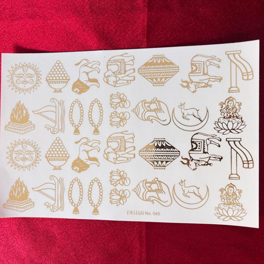 14 Swapna Embossed Stickers Sheet