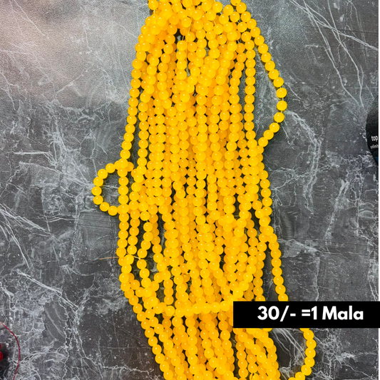 Yellow Color Beads Moti 1 Mala