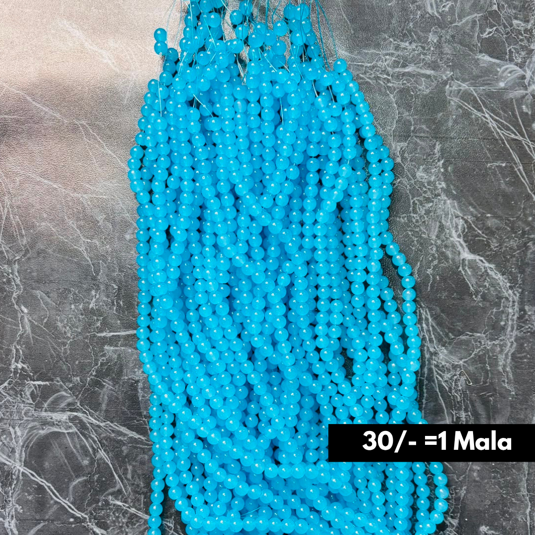 Blue Color Beads Moti 1 Mala