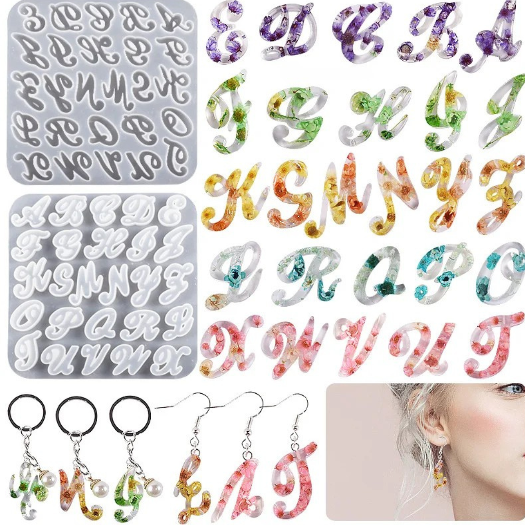 Cursive Alphabet Keychain Mould