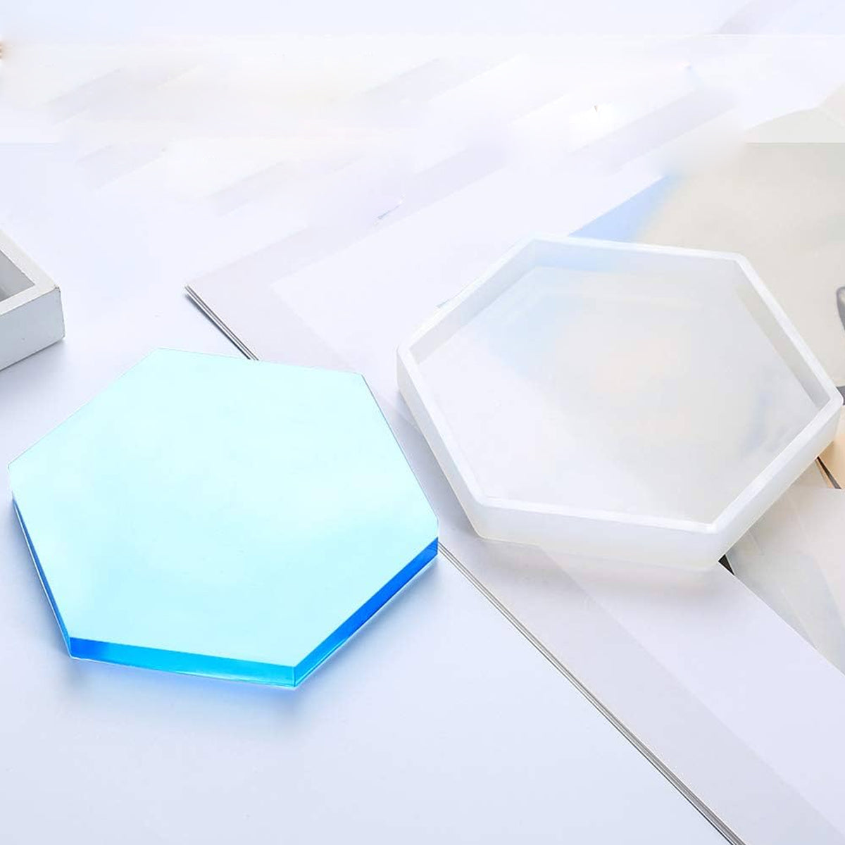 4 Inch Hexagone Silicone Coaster Mould
