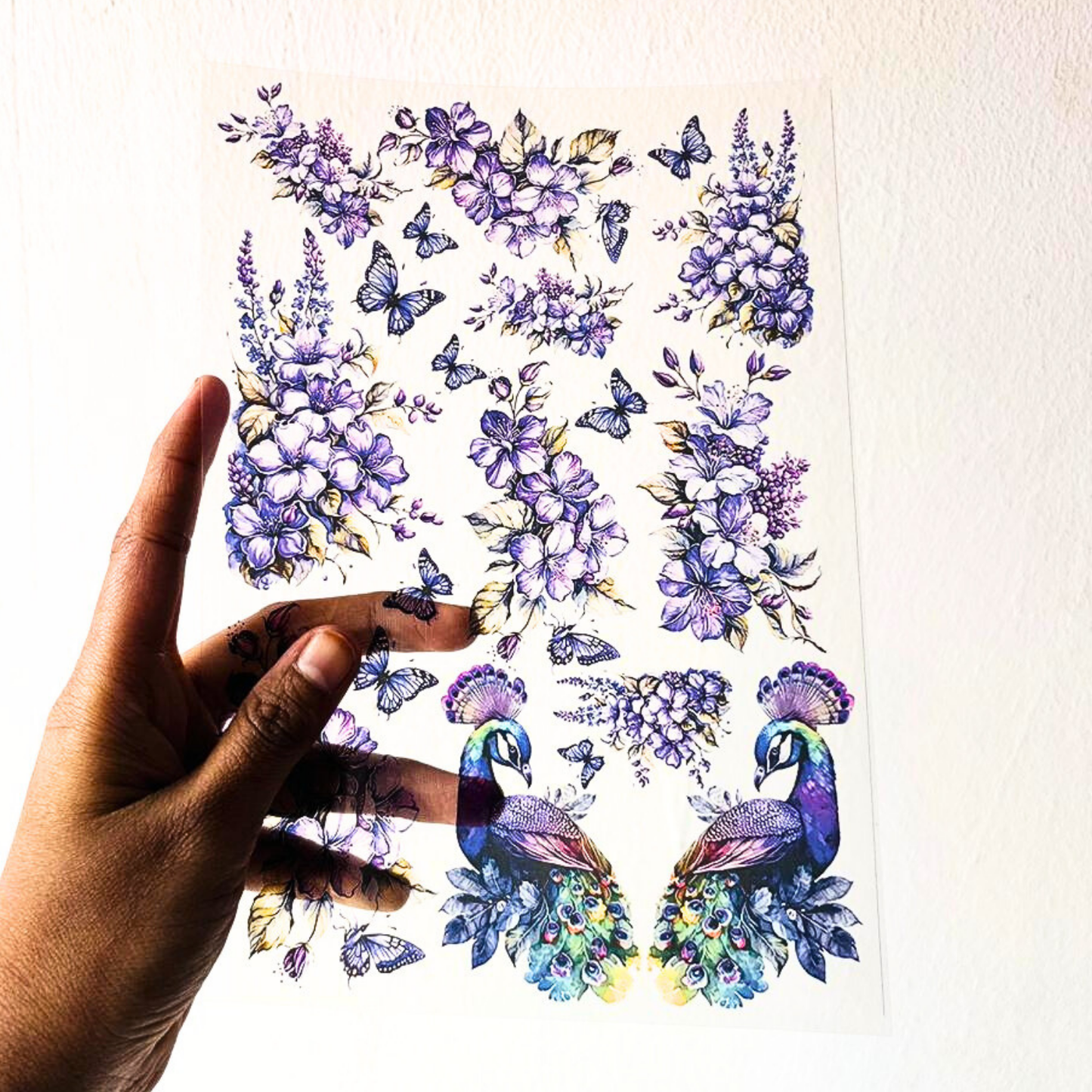 Purple Peacock Design InsertSheet