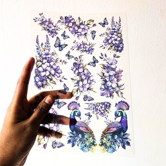 Purple Peacock Design InsertSheet