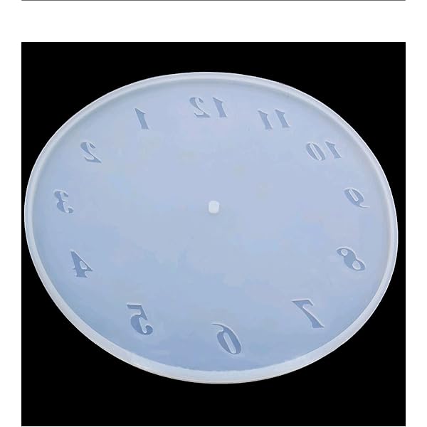 12Ich Number Clock Silicone Mould