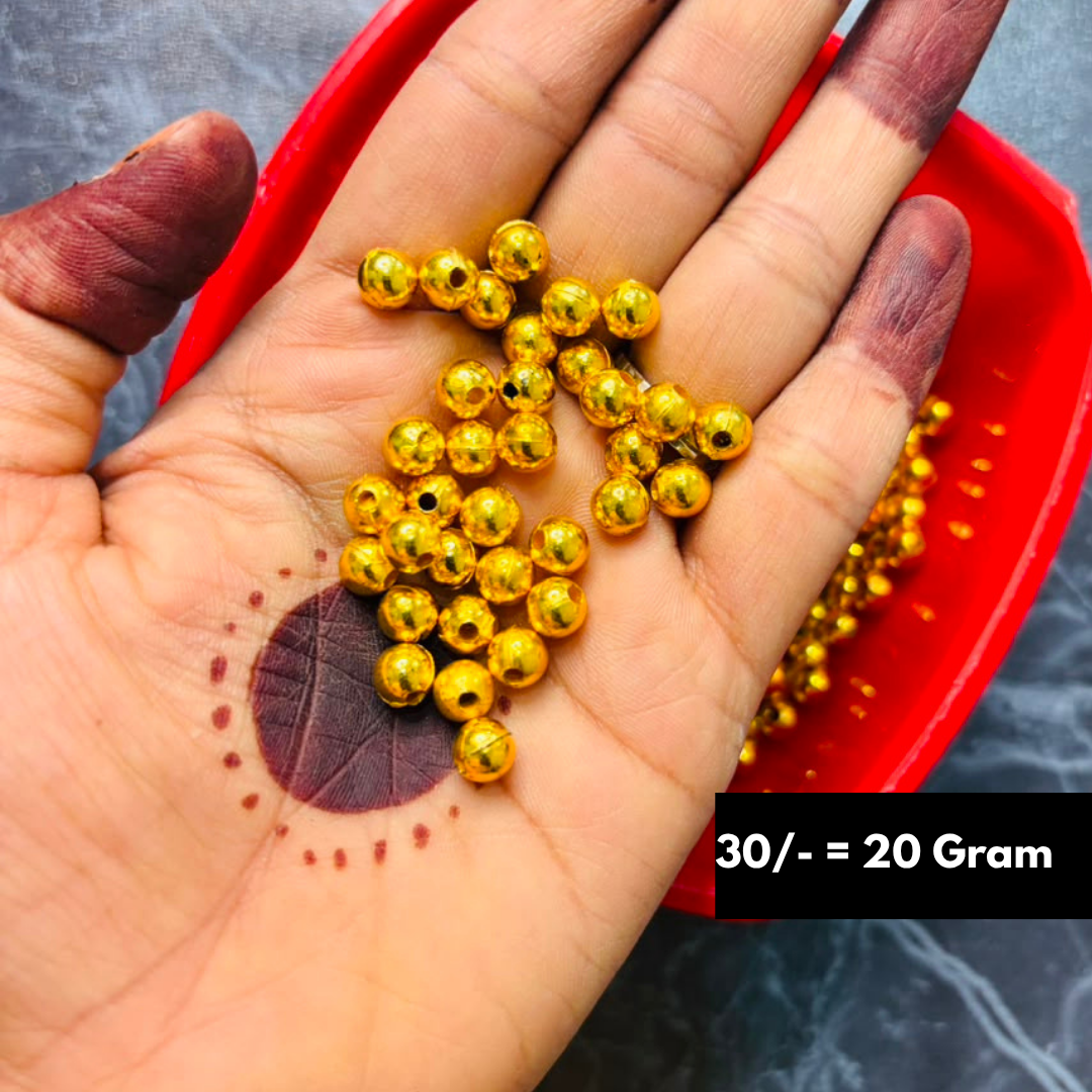 Golden Rakhi Beads 20 Gram Pack