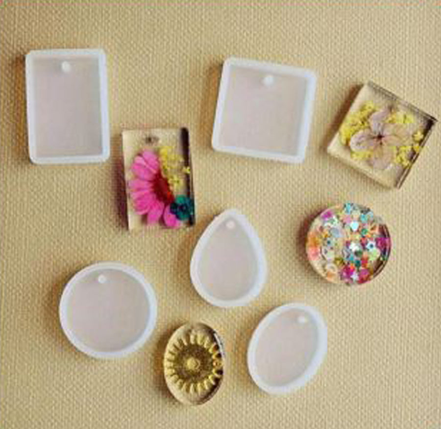 5 Pcs Pendant & Keychain Silcone Mould