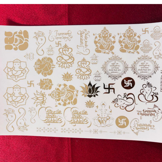 Diwali Mixed Embossed Sticker Sheet