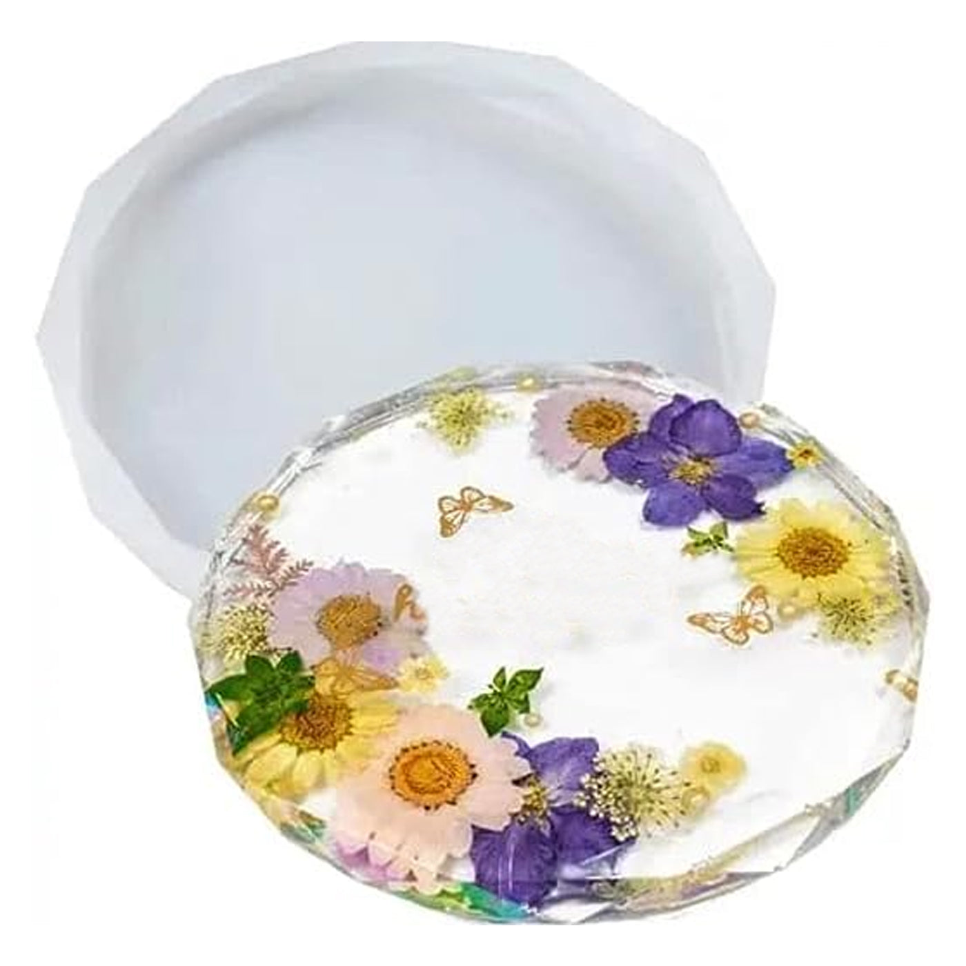5 Inch Round Diamond Cut Silicone Mould
