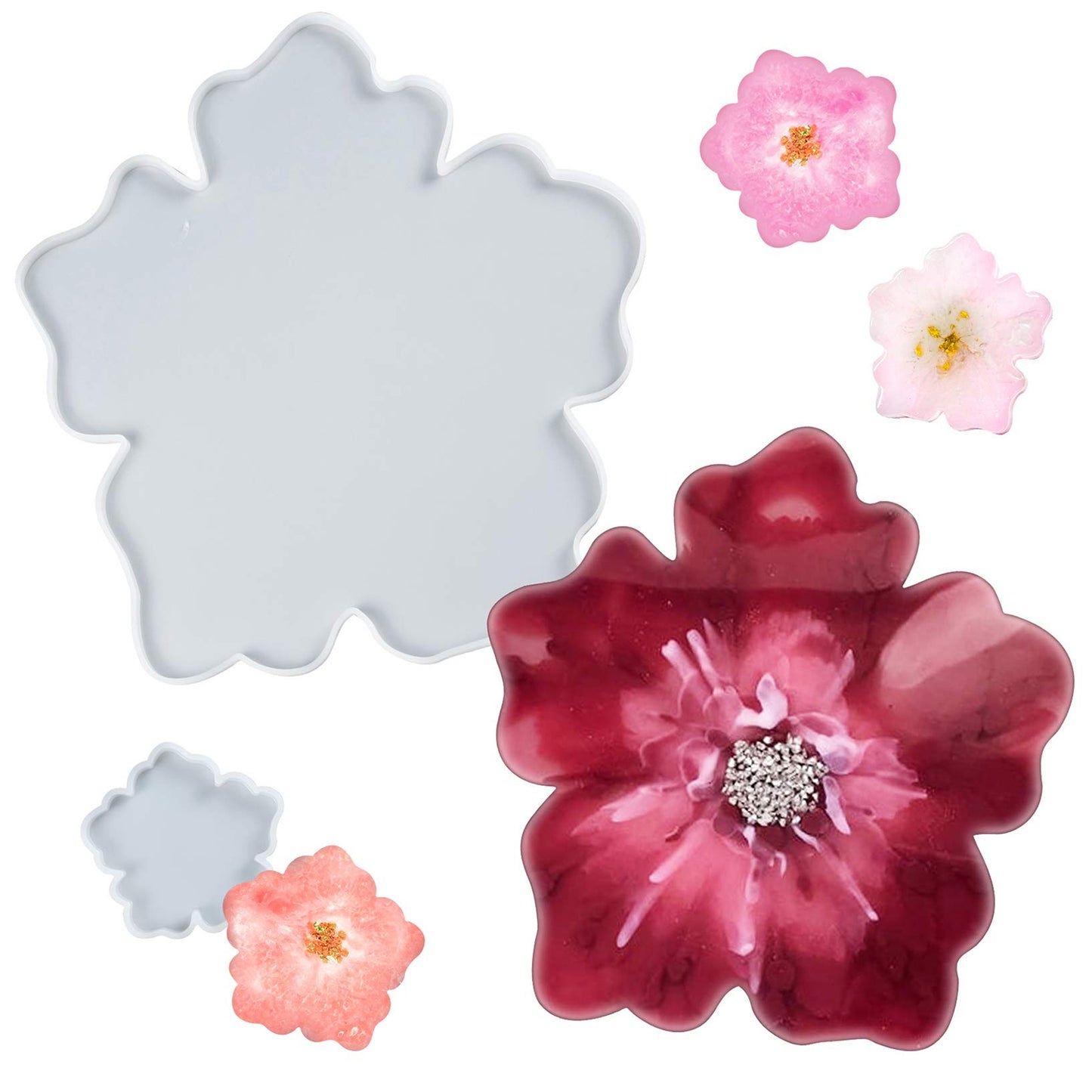 5 Inch Flower Shape Silicone Coaster Mould