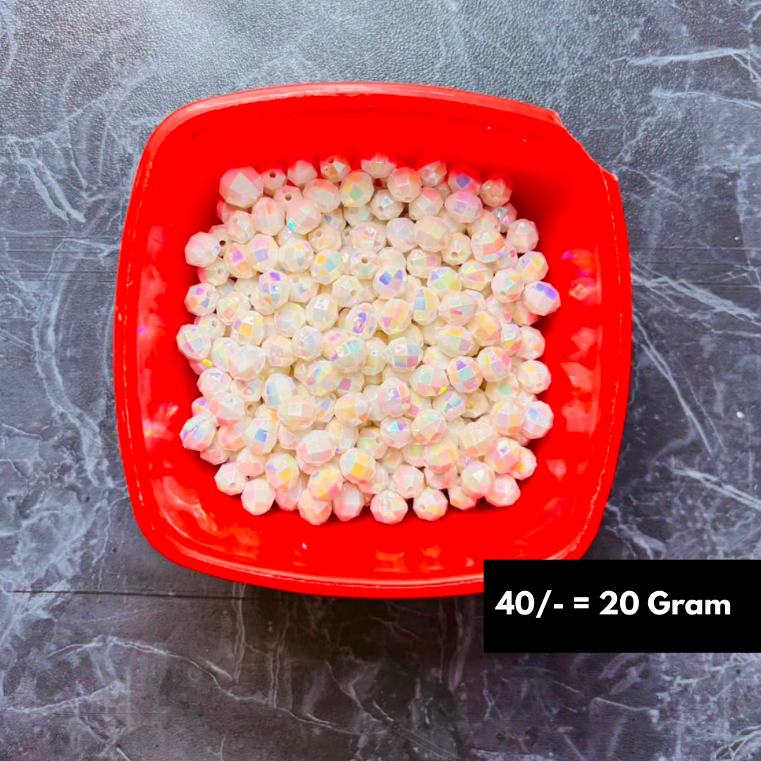 Holographic Color Round Beads 20Grams Pack