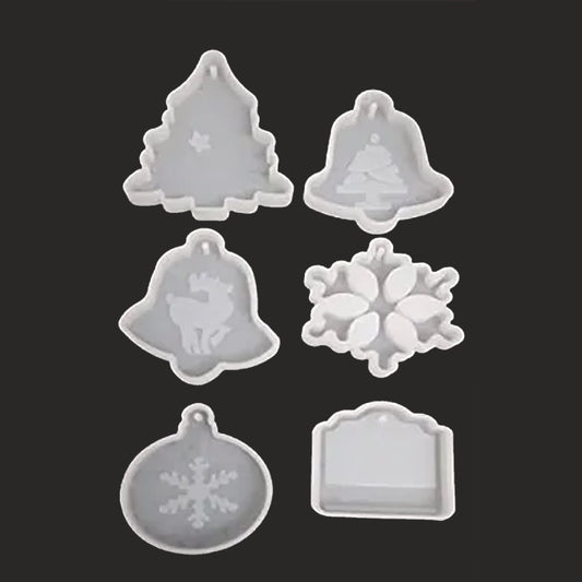 6Pcs Christmus Silicone Mould
