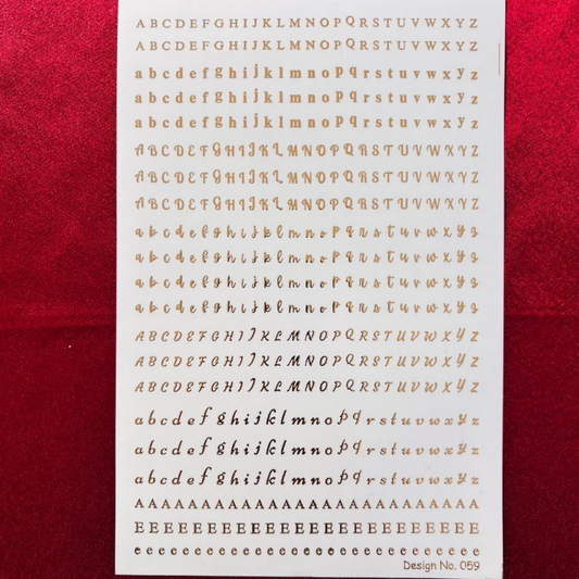 Alphabet Embossed Sticker Sheet