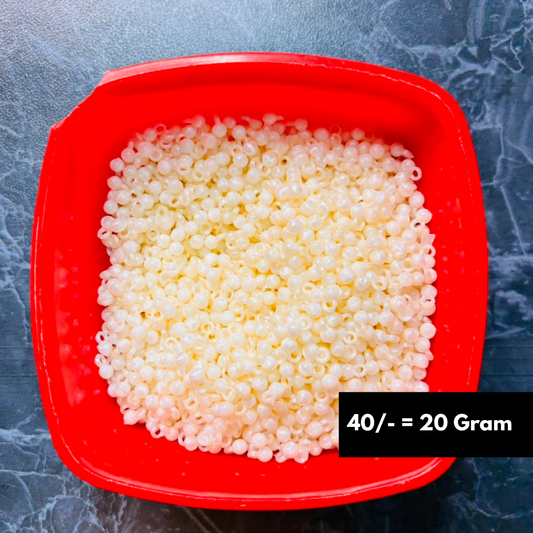 OffWhite Color Small Beads Pack Of 20 Grams
