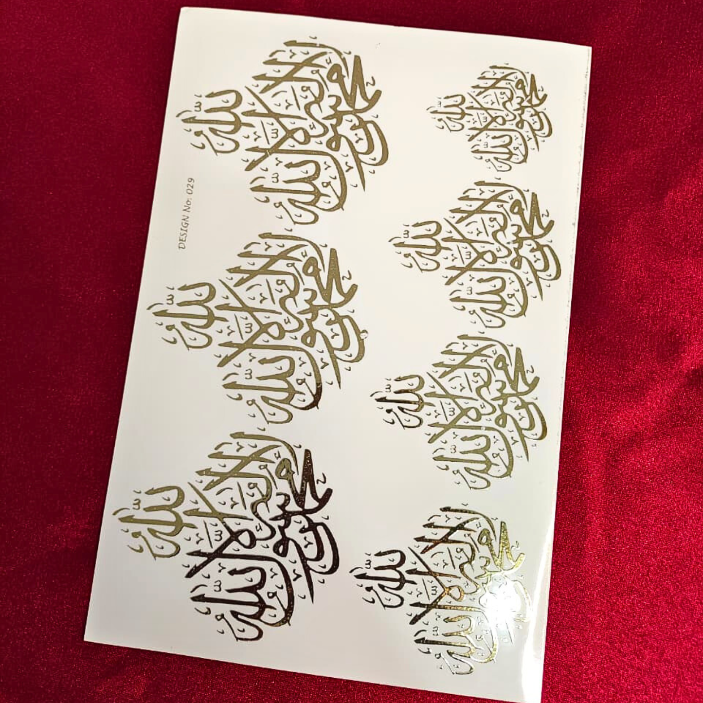 Arabic Embossed Sticker