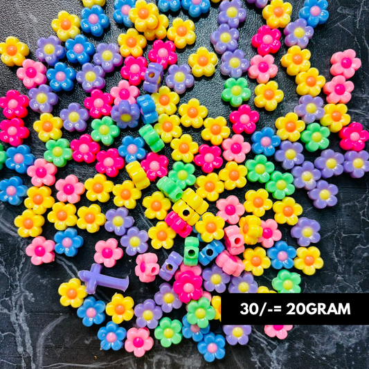 Cute Mini Flower Charms Pack Of 20 Grams