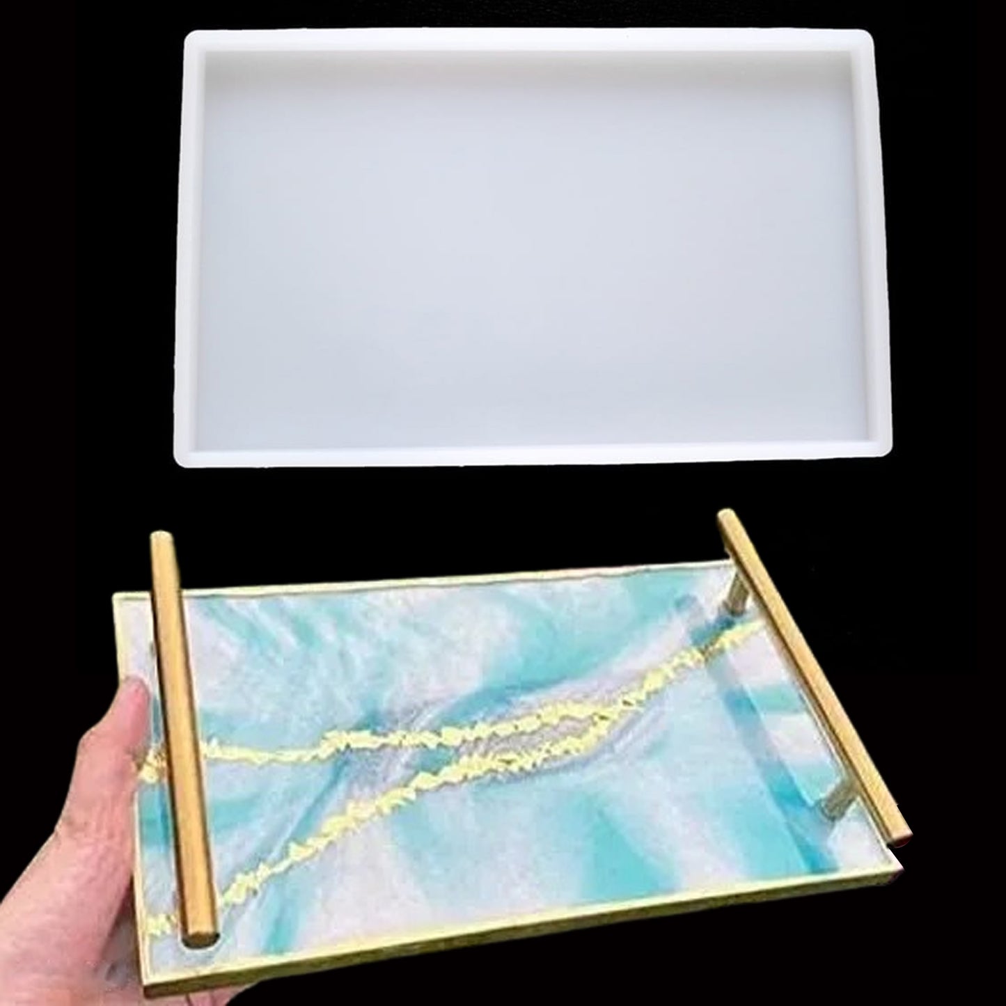 13"By 8.5"Inch Agate Tray Silicone Mould