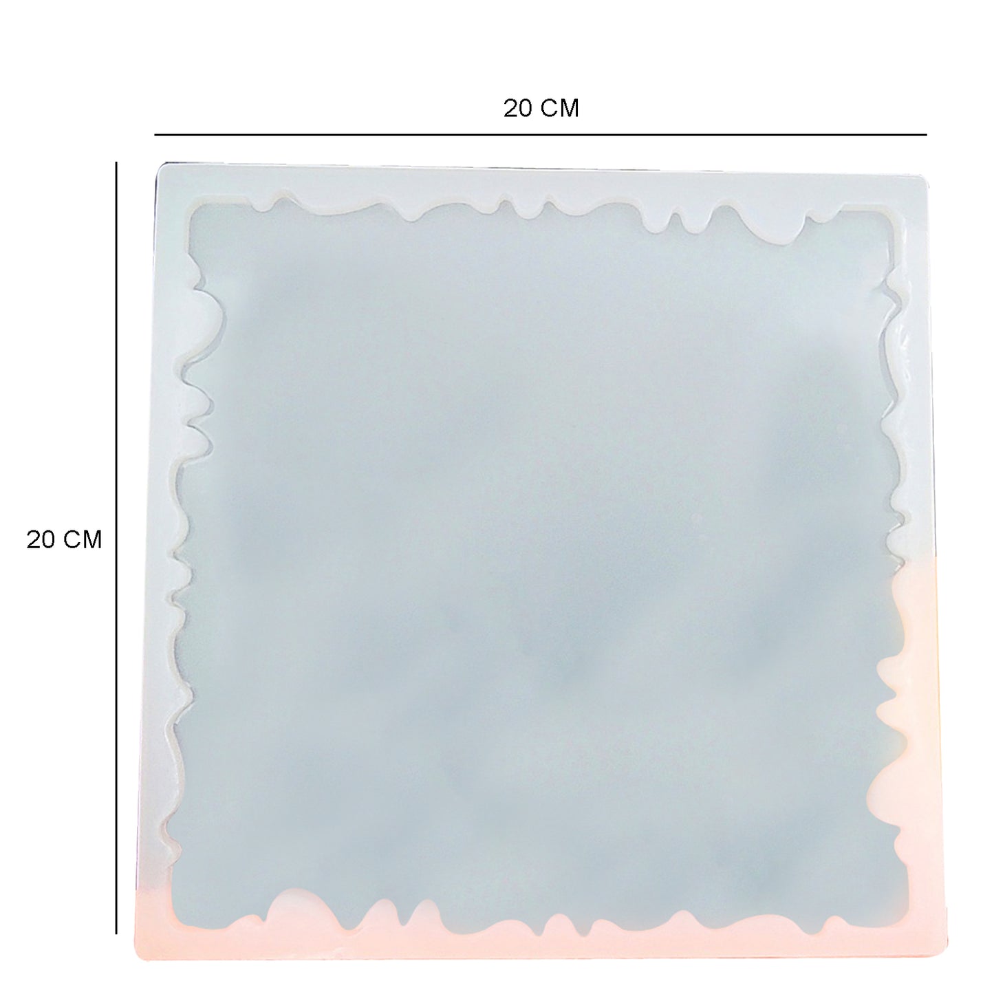 8 Inch Sqaure Agate PhotoFrame Silicone Mould