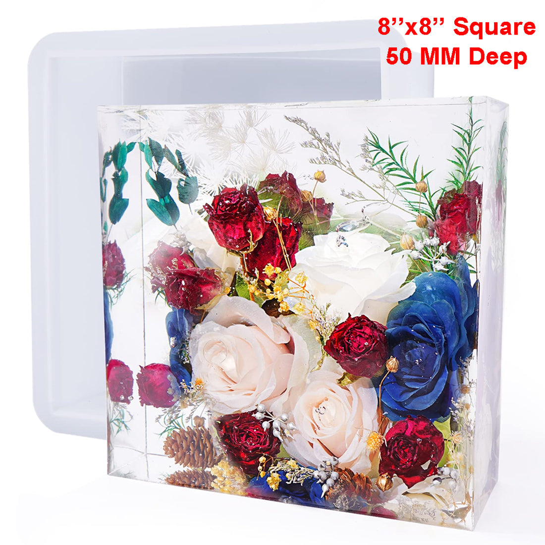 8 Inch 50mm Sqaure Deep Casting Silicone Mould