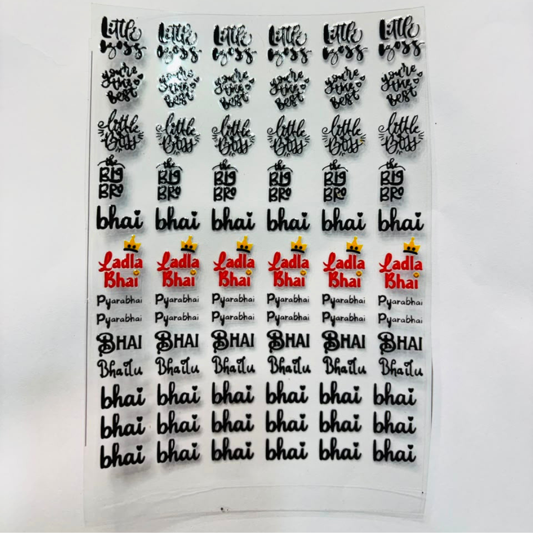 Black Color UV Sticker Rakhi