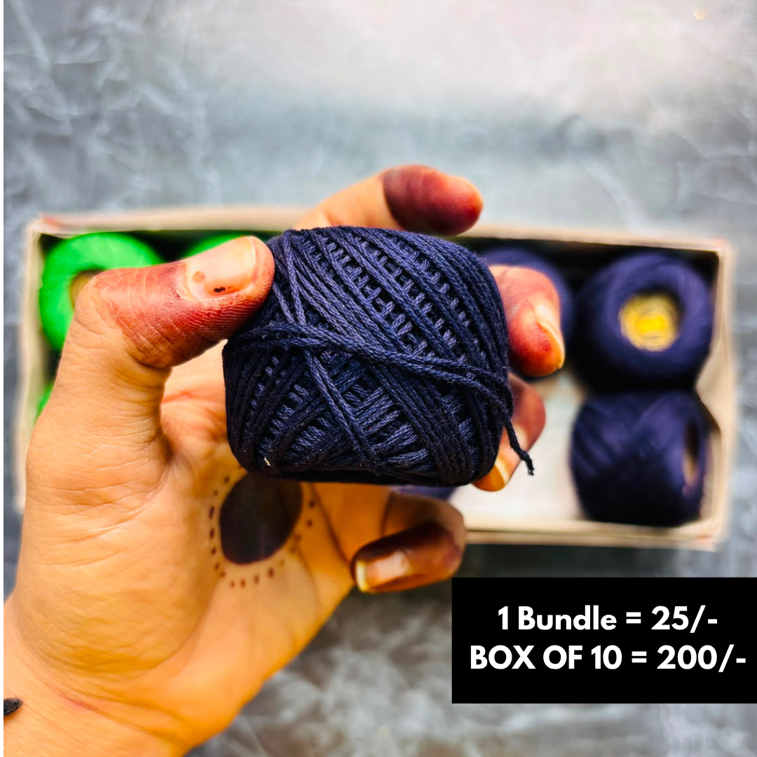 Green & Navy Blue Rakhi Threads Bundle