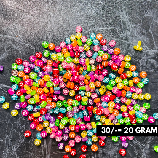 Small ABCD Letters Beads  Pack 20 Grams