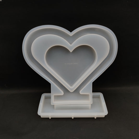 Centre Hanging Heart PhotoFrame Making Silicone Mould