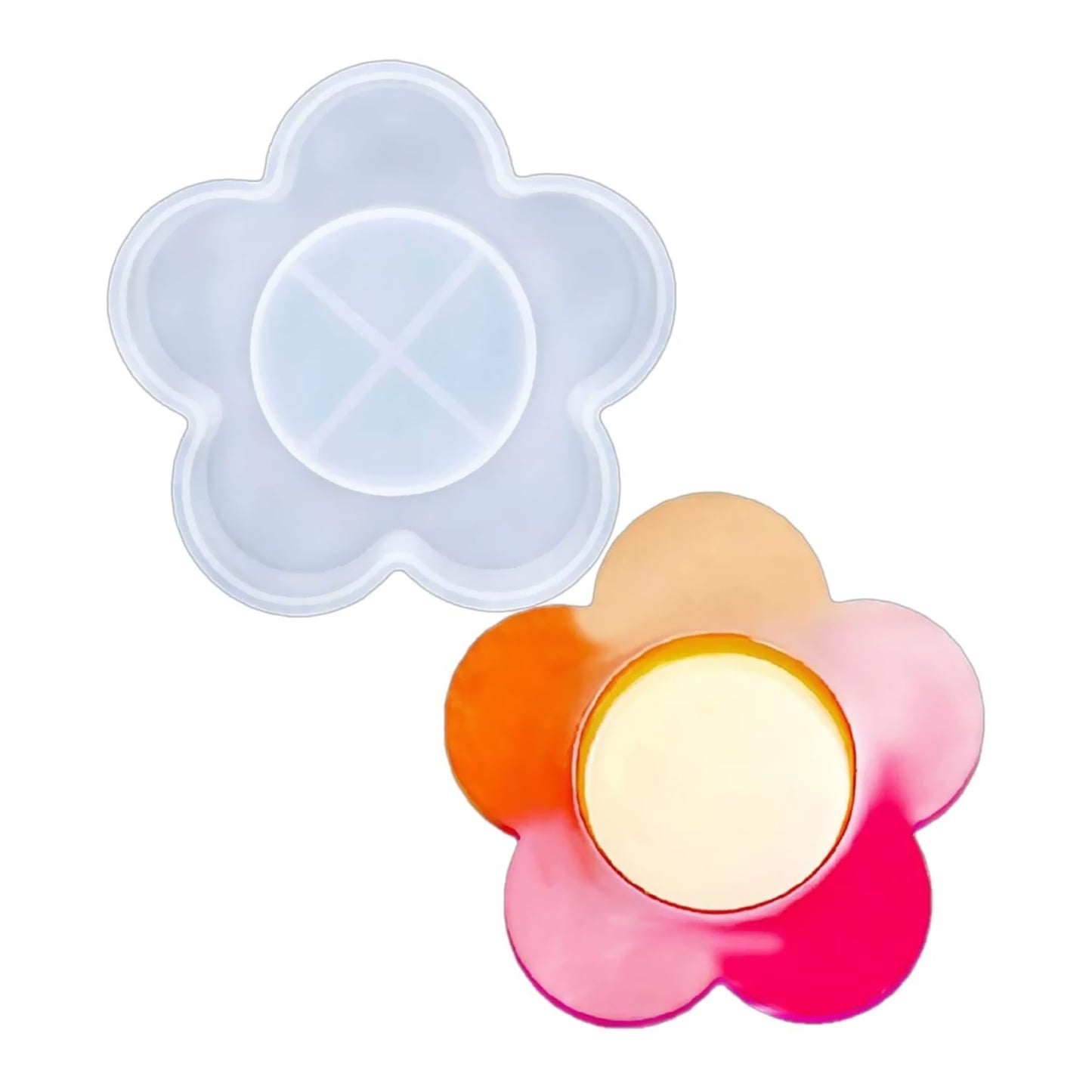 Flower Shape T-Light Holder Silicone Mould